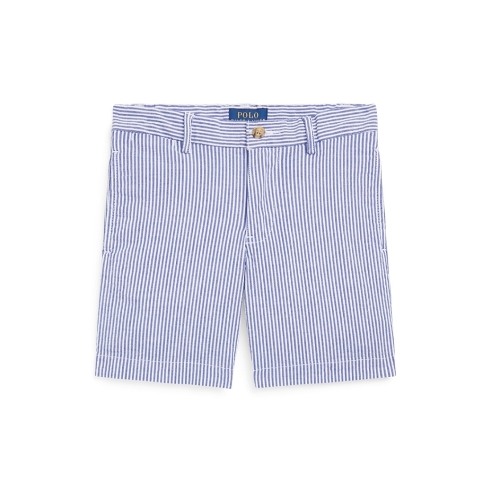 Polo Ralph Lauren Boys Stretch Cotton Seersucker Shorts Golf Sport Sz 4 4T